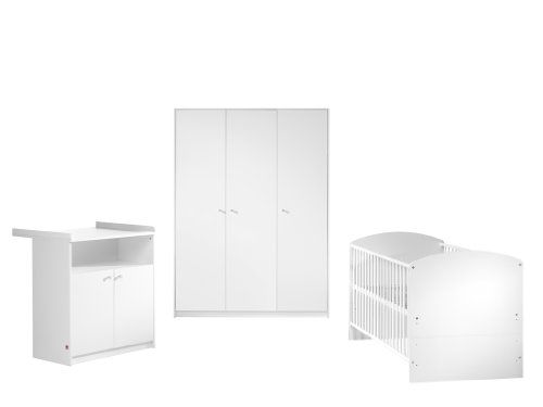 Schardt 08 970 02 02 - Kinderzimmer Classic-Line weiss, bestehend aus 3-t&uuml;rigem Schrank, K Preisvergleich