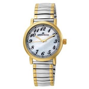AK Anne Klein #10/9113MPTT Women's Two Tone Easy Reader Expansion Band Watch