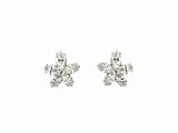 All Diamond Flower Studs by Lucie Campbell