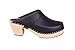 Lotta From Stockholm Swedish Clogs : High Heeled Clog in Black Leather