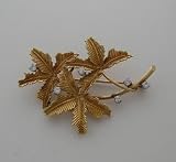 Tiffany & Co. 18k Yellow Gold Diamond Leaf Pin