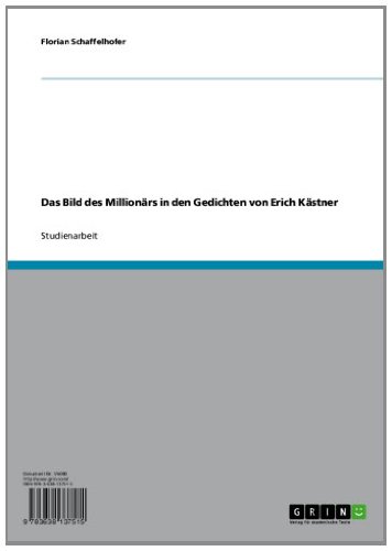 Das Bild des Millionärs in den Gedichten von Erich Kästner (German Edition)