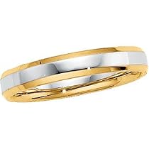 14K Two Tone Gold Design Band