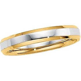 14K Two Tone Gold Design Band