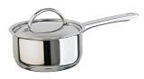 Induction Hob, 20cm 2 Litre Saucepan in Mirror Polished Stainless Steel with Lid (Suitable for all Hob types)
