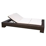 Source Outdoor King Collection All Weather Wicker Double Chaise Lounge