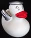 Angel Rubber Ducky, White with Silver Wings