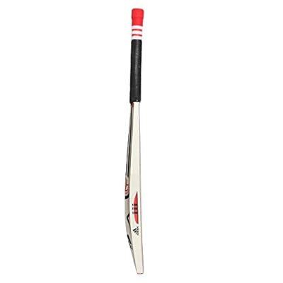 adidas Master Blaster Rookie Kashmir Willow Cricket Bat, Short handle (Poppy/Black/Silver)