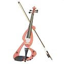 VIOLINSMART Full Size 4/4 Pink Electric Violin - Complete Set