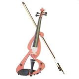 VIOLINSMART Full Size 4/4 Pink Electric Violin - Complete Set