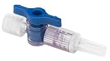 Value Plastics Disposable 1-Way Stopcock For Luer Connections, Rated to 75 PSI, Polycarbonate Body