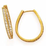 CZ HOOP EARRINGS 2.24CTW IN 14K YELLOW GOLD