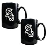 Chicago White Sox MLB 2pc Black Ceramic Mug Set -