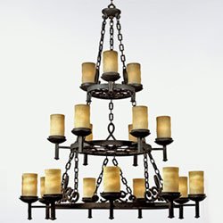 Quoizel Imperial Bronze La Parra Chandeliers Entrance Foyer by Quoizel