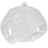 Forzieri Women's White Italian Genuine Leather Two-pocket Jacket