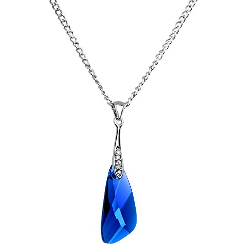 Body Candy Crafted Steel Blue Crystal Inspire Pendant Necklace Created with Swarovski Crystals 18