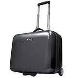 Charcoal Traveler's Choice Manhattan Ultra Lightweight Rolling Laptop Briefcase