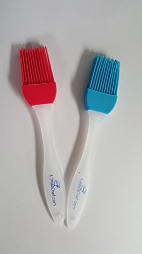 LilMadChef Silicone Pastry Grilling Baking Brush. Set of 2 Sky Blue &amp; Red