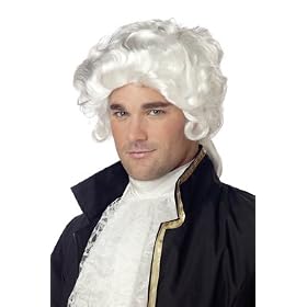 White Colonial Man Wig for Adult Halloween Costume