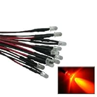 Qty 10- LED Lights- 5mm pre wired 12 volt leds- 12V Red