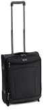 Rock 20" DOUBLE EXPANDABLE Cabin Suitcase Flight Bag Hand Luggage RYANAIR ***51cm x 38cm x 20cm***Red*Black*Purple*Khaki***Two shoe bags and toiletries case*** (Black)