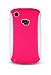 BlackBerry Curve 8520 / 8530 /3G 9300 /3G 9330 Bi-Layered Protector Case with Side Grip - Hot Pink/White