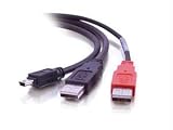 Cables to Go "Y" Cable - USB cable - 4 pin mini-USB Type B (M) - 4 pin USB Type A, 4 pin USB Type A (power only) (M) - 6 ft ( USB / Hi-Speed USB )