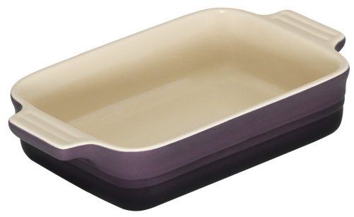 Le Creuset Stoneware Rectangular Dish, Cassis, 18 cm