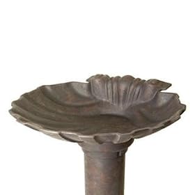 Colonial Williamsburg Shell Birdbath - Weathered Bronze by 