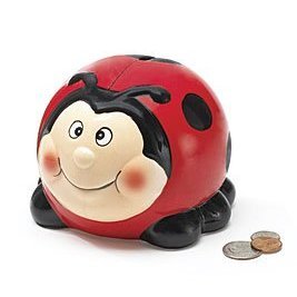 Ladybug Piggy Bank For Saving Coins And Home Decor Inexpensive Gift Item