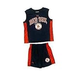 Boston Red Sox Boys Basketball Shorts and Top Set (Navy/Red)