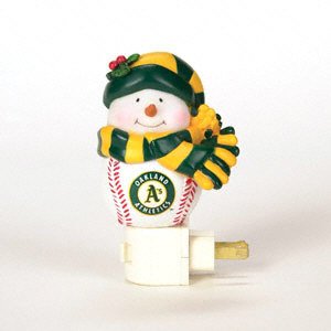 Oakland Athletics MLB Home Run Snowman Night Light (5)