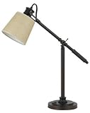 IMAGE OF Cal BO-2204TB Rockwall - One Light Adjustable Desk Lamp, Dark Bronze Finish