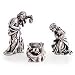 NOVICA Silver plated nativity scene, 'Light for Jesus' (set of 3)