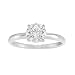 Certified 14k White Gold Classic Round Cut Engagement Ring (1.0 ct, H-I Color, SI1-SI2 Clarity), Size 8