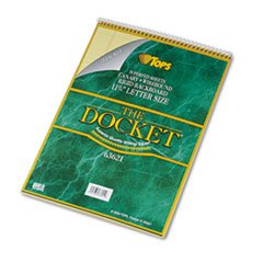 TOP63621 - Docket Wirebound Ruled Pad w/Cover TOP63621 - Docket Wirebound Ruled Pad w/Cover