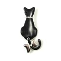 Black Cat Brooch with Bow