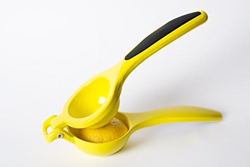 Lemon Squeezer - Lemon, Lime and Small Citrus Fruits Manual Juicer with Non-Slip, Easy Grip Handles for Simple &amp; Quick Squeezing of Fresh Juice without Peel, Pulp &amp; Seeds. With Coziest Home, Making a Lemonade out of your Lemons is Now Easier than Ever!