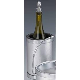 Kraftware 44178 Corduroy - Silver Deluxe Wine Chiller by Kraftware