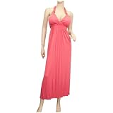 Plus Size O-Ring Strap Long Cocktail Dress Orange