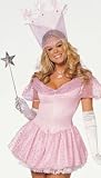 Womens Sexy Glinda the Goody Witch Costume (Crown/Gloves/Necklace/Petticoat Not Included) - Add a Halo as a Great Sexy Angel Costume!