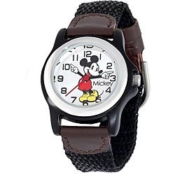 Disney #MCK620 Women's Military Nylon Band Mickey Mouse Watch