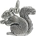 Double Sided Sitting Squirrel Pendant in Sterling Silver, #7600