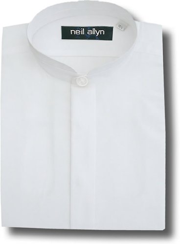 Ivory Neil Allyn collar striped cotton poly for men - Medium