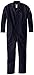 Bulwark FR-CEC2NRG Men's Flame Resistant 9 oz Twill Cotton Classic Coverall with Hemmed Sleeves, Navy, 40