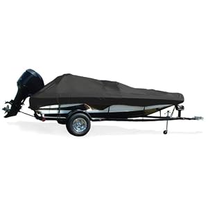 Taylor Made Products Trailerite Semi-Custom Boat Cover for Angled Transom Bass Fishing Boats with Outboard Motors by