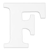 8-Inch Wall Hanging Wood Letter F White