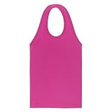 Girls' Circo Solid Halter Top - Azalea