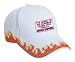 It's hard to be humble when you own a German Shepherd Adult White Hat with Red Flames FIRE