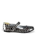 Silver Glitter Cheetah Print Maryjane Flat Shoe - 6